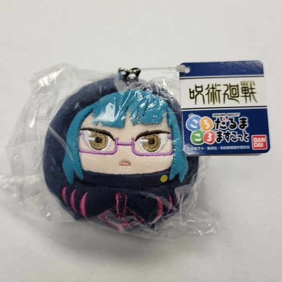 Jujutsu Kaisen Zenin Maki Korokoro Daruma Mascot Plush Bag Charm - Picture 2 of 5